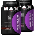 Kit 2x Whey Protein 900g Blend Max Titanium