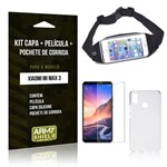 Kit Xiaomi Mi Max 3 Capa Silicone + Película de Vidro + Pochete para Corrida - Armyshield