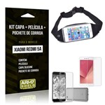 Kit Xiaomi Redmi 5A Capa Silicone + Película de Vidro + Pochete para Corrida - Armyshield