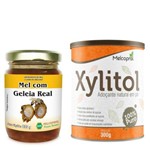 Kit Xylitol Adoçante Natural e Mel de Abelhas Geleia Real