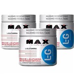 L-G Glutamina - 3x 300 Gramas - Max Titanium