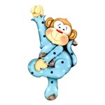 Lális - Bebê Macaco de Pijama Azul