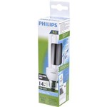 Lampada Eletronica Philips 2u 127v 14w Branca E27 6500k 6000h