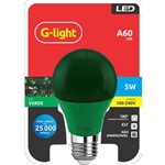 Lampada G-Light Led A60 5W Verde Autovolt E27