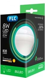 Lâmpada LED Certificada FLC 8W Amarela Bivolt | Boreal LED
