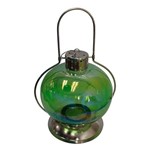 Lanterna Indiana Round Green em Metal - 47x40 Cm