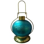Lanterna Indiana Teal Blue Round- 24cm X 16cm X 16cm - Trevisan Concept