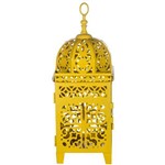Lanterna Marroquina Amarela Decorativa Media