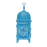 Lanterna Marroquina Azul Decorativa Grande