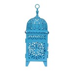 Lanterna Marroquina Azul Decorativa Media