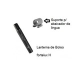 Lanterna Médica Fortelux® H Xl 2.5 V, Preta C/ Suporte P/ Abaixador de Língua - Riester - Cód: R5099