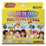 Lapis de Cera Gizao Multicultural Big 12 Cores com 6 Unidades
