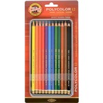 Lápis de Cor Artístico Estojo Polycolor 12 Cores - Koh-I-Noor