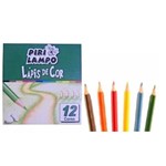 Lápis de Cor Curto Redondo Pirilampo 12 Cores – 12 Caix