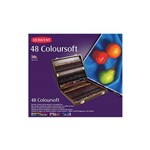 Lápis de Cor Derwent Coloursoft Estojo Madeira 048 Cores 2301660