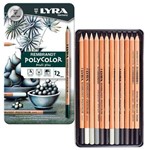 Lápis Polycolor Rembradt Lyra com 12 Tons de Cinza - 2001122