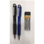 Lapiseira Pentel Twist Erase 0.5 Mm com 2 Preta e Azul + 2 Tubos de Grafite 0.5 Pentel Hb