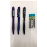 Lapiseira Pentel Twist Erase Gt 0.7 Mm com 3 Preta Roxa e Azul + 3 Tubos Grafite 0.7 Pentel Hb