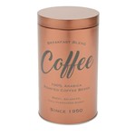 Lata Hermética Coffee Cobre Metal 10X18CM - 32939