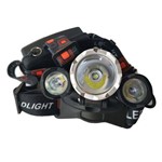 LED Lanterna para Cabeça 12000 Lumen 3x T6 XM Recarregável