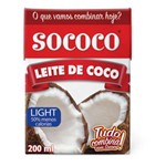 Leite de Coco Light Sococo 200ml - 24 Unidades