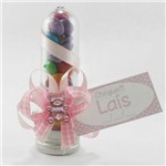 Lembrancinha de Maternidade e Chá de Bebê Tubo Pet Rosa com Confetes