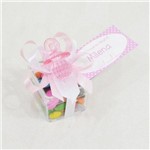 Lembrancinha Maternidade Caixa com Confetes Enfeite Chupeta Rosa