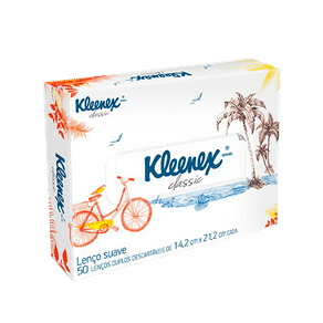 Lenço de Papel Kleenex Classic C/ 50 Unidades (Caixa)