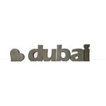 Letra Decorativa Concreto Nome Cidade Dubai Coração