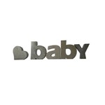 Letra Decorativa Concreto Nome Palavra Baby Coração