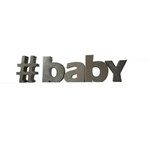 Letra Decorativa Concreto Nome Palavra Baby Hashtag