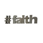Letra Decorativa Concreto Nome Palavra Faith Hashtag