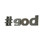 Letra Decorativa Concreto Nome Palavra God Hashtag