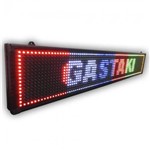 Letreiro Digital LED Luminoso Colorido RGBWY INDOOR 1,00x0,20m Configuração USB