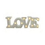 Letreiro Luminoso em Led “Love” 30cm Branco Box House