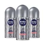 Leve 3 Pague 2 Desodorante Nivea Roll-On For Men Silver Protect 50ml