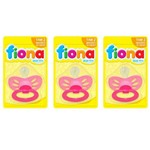 Lillo 801130 Fiona Baby Ex Air Clas Chupeta Silicone Rosa Tam2 (kit C/03)