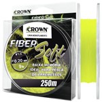 Linha Monofilamento Crown Fiber Soft Amarela 0,20mm - 9 Lbs