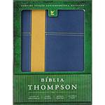 Livro - Bíblia Thompson Dois Tons Italiano - Azul e Amarelo (Borda Dourada com Índice)