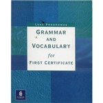 Livro - Grammar And Vocabulary For First Certificate