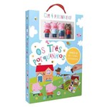 Livro Infantil e 4 Mini Figuras - Três Porquinhos - Ciranda Cultural