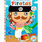 Livro - Minha Primeira Historia com Adesivos: Piratas e Mais de 200 Adesivos