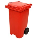 Lixeira Container Vermelha 240 Litros