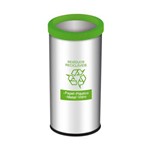Lixeira Resíduos Recicláveis com Aro e Adesivo Verde Brinox