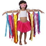 Look de Fitas com Saia de Tutu Pink - Carnaval - Quimera Kids