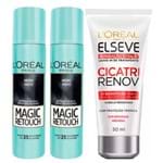 L'Oréal Paris Magic Retouch + Ganhe Cicatri Renov Kit - Leave-In + 2 Corretivos Capilar Preto Kit