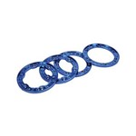 Losb7002 - Molded Beadlock Rings, Blue Chrome: Ncr