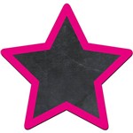 Lousa Decorativa Estrela Moldura Rosa - Cia Laser