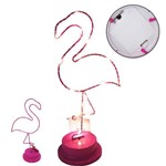 Luminaria Aramada Flamingo Micro Led a Pilha 30x14x10cm