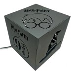 Luminária de Mesa Abajur Cubo Harry Potter em Mdf